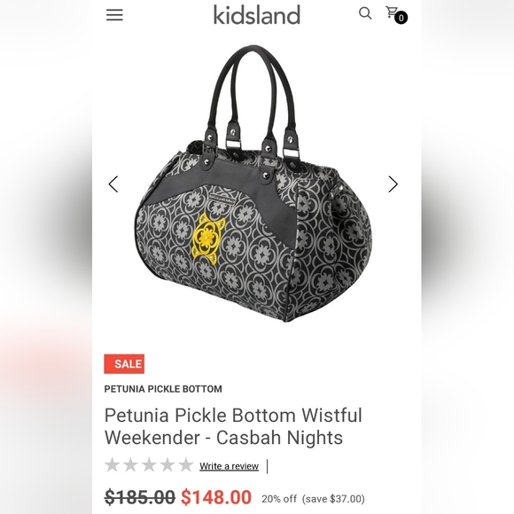 Petunia Pickle Bottom Wistful Weekender Casbah Nights Diaper Travel Bag - Picture 4 of 5